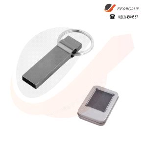16 GB Gri mini Anahtarlık USB Bellek