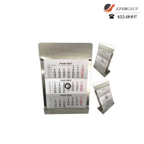 2 Yıllık Metal Masa Takvimi