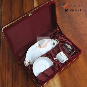 Sunum Tepsili Türk Kahvesi Fincanı Seti