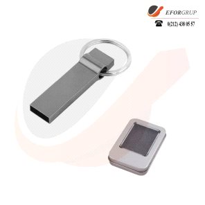 8 GB Gri mini Anahtarlık USB Bellek
