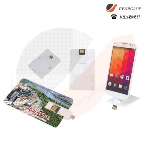 8 GB OTG Özellikli Kartvizit USB Bellek