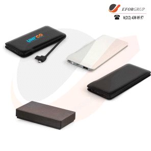 8000 mAh Deri baskılı Taşınabilir Şarj Cihazı