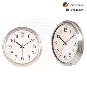 Alüminyum Çerçeveli Duvar Saati(370 mm)