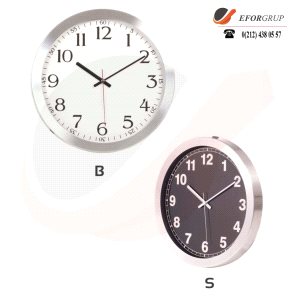 Alüminyum Duvar Saati (250 mm)