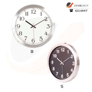 Alüminyum Duvar Saati (300 mm)