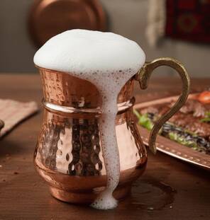 Bakır Bardak Makine Dövme 250 Ml Kırmızı