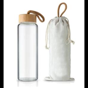 Bambu Kapaklı Borosilikat Cam Matara 470 Ml