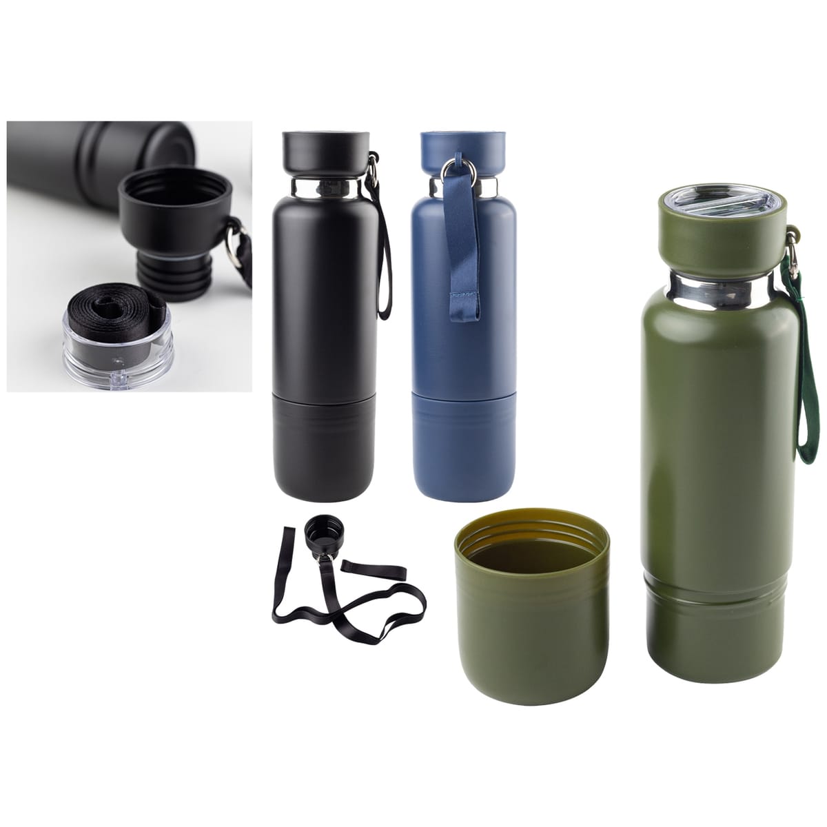 Bardaklı Metal Termos 500ml