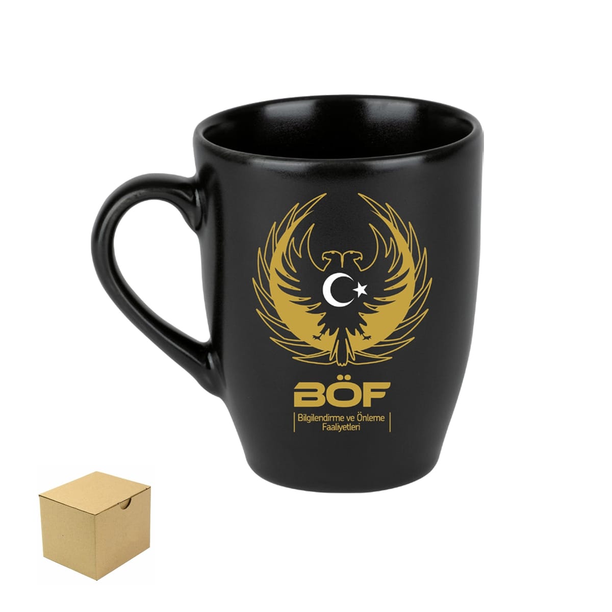Bonna Porselen Mat Siyah Mug