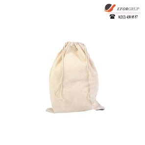 Büzgülü Ham Bez Çanta