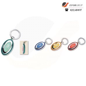 Çift Taraf Domeks Baskılı Renkli Anahtarlık