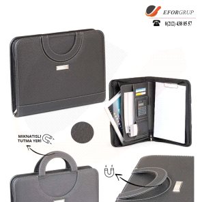 Deri Organizer Evrak Çantası