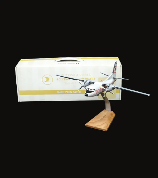 Fokker F27 Friendship Logo Baskılı Uçak Maketi