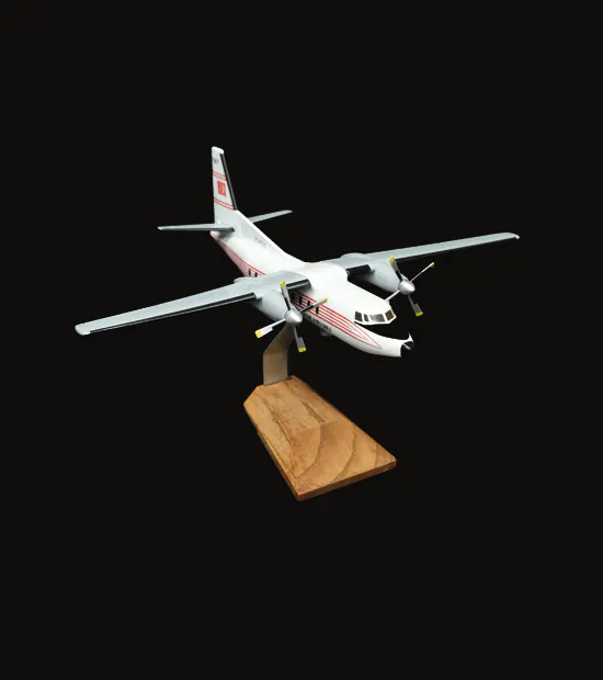 Fokker F27 Friendship Logo Baskılı Uçak Maketi
