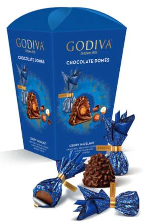 GODİVA Sütlü Fındık Krokantlı Chocolate Domes, 123 gr