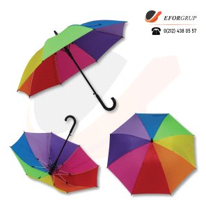 Gökkuşağı Baston Şemsiye