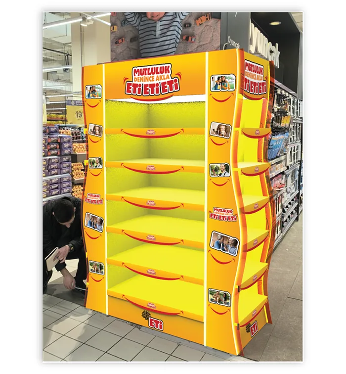 Baskılı Gondol Teşhir Standı - Market ve Mağaza