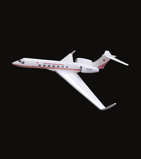 Gulfstream G550 Logo Baskılı Uçak Maketi
