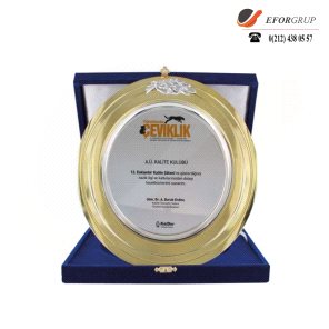 Gümüş Tabak Plaket (Gold)