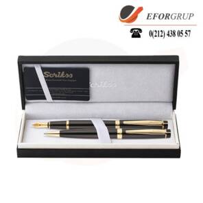 Honour Siyah-Altın 2'li Tükenmez,Dolma Kalem Seti
