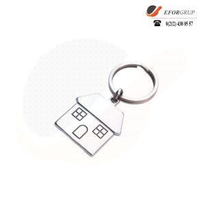 İnce Metal Anahtarlık (Ev)