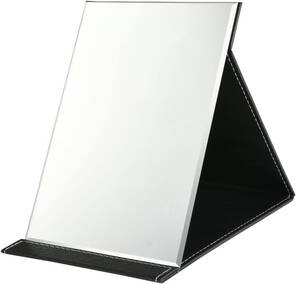 KATLANABİLİR DERİ MASAÜSTÜ AYNA SİYAH