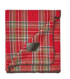 Kırmızı Ekose Desenli Battaniye