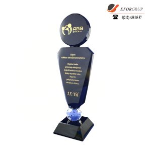 Lacivert Kristal Plaket