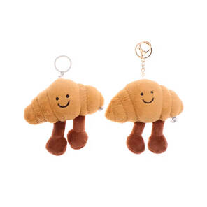 Kruvasan Peluş Oyuncak Anahtarlık