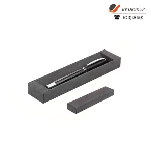 Kutulu Roller Kalem (Gümüş Renk Detaylı)