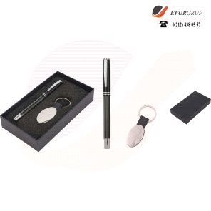 Kutulu VIP Set(Anahtarlık+Roller Kalem)