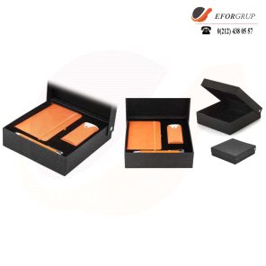 Kutulu VIP Set(Defter+Kalem+Powerbank)