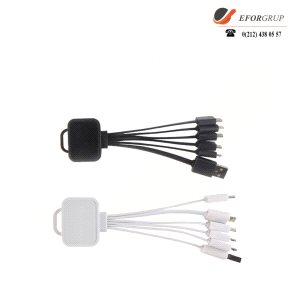 Logo Cable Aydınlatmalı Çoklu Şarj Kablosu