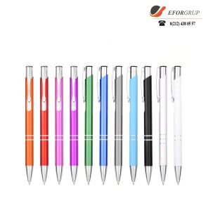 Renkli Promosyon Metal Tükenmez Kalemler