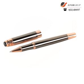 Bronz Detaylı Metal Roller Kalem
