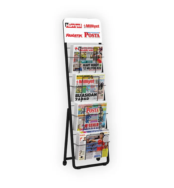 Baskılı Metal Sergileme Standı - Zincir Market