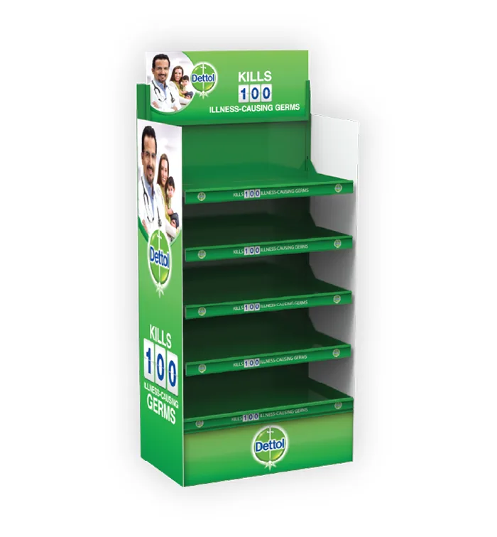 Logo Baskılı Metal POS Ürün Standı - Zincir Market