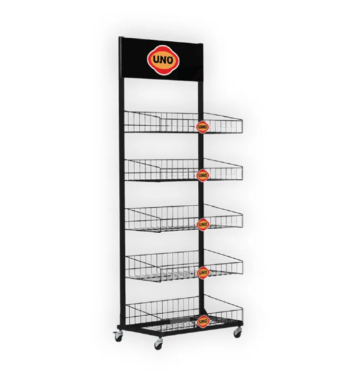 Logo Baskılı Metal POS Ürün Standı - Kozmetik ve Kişisel Bakım