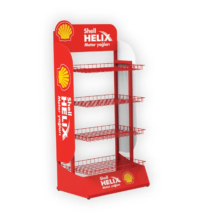 Logo Baskılı Metal Tanıtım Teşhir Standı - Kasa Önü Teşhiri
