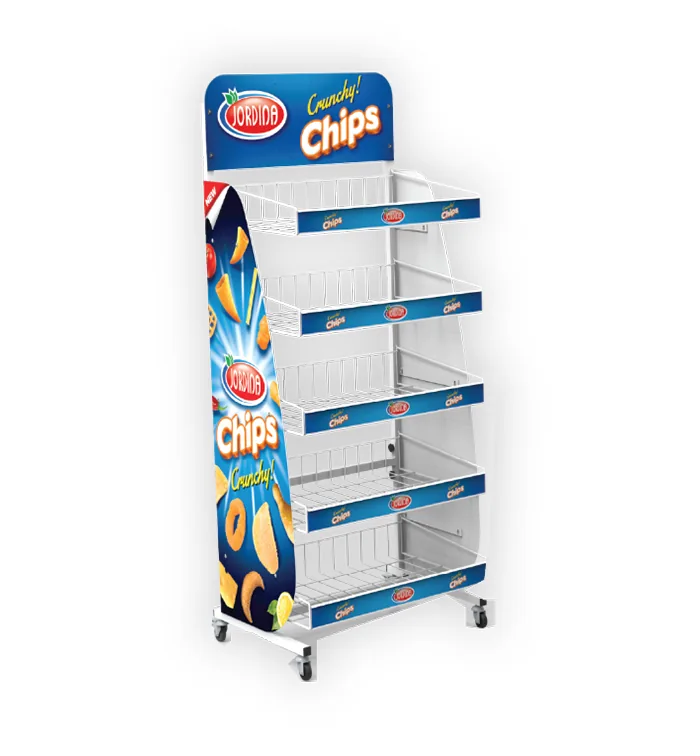 Baskılı Metal Ürün Teşhir Standı - Zincir Market