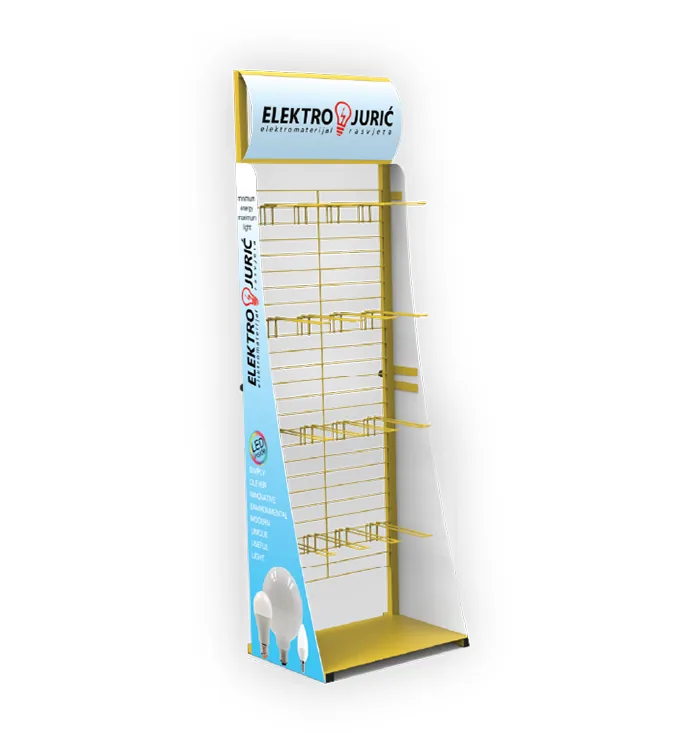 Baskılı Metal Reyon Teşhir Standı - Zincir Market