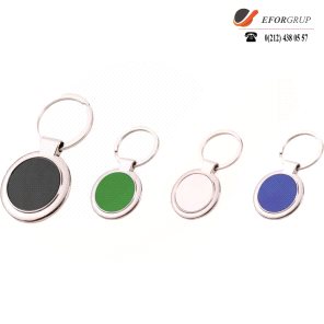 Metal Yuvarlak Renkli Anahtarlık