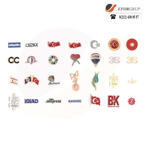 Mineli Döküm Rozet (İğneli)