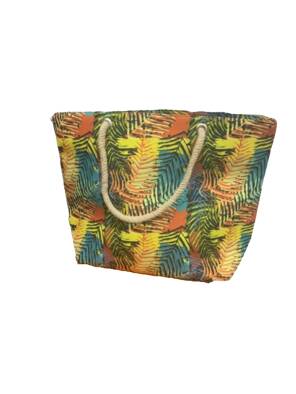 Örme İpli Desenli Plaj ÇantasI