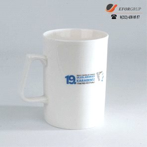 Pasifik Baskılı Porselen Kupa