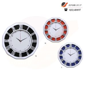 Plastik Duvar Saati (Roma Rakamlı)