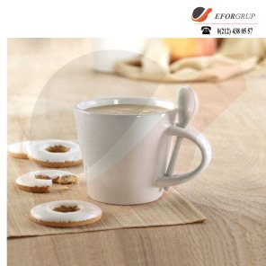 Promosyon Kaşıklı Porselen Kupa