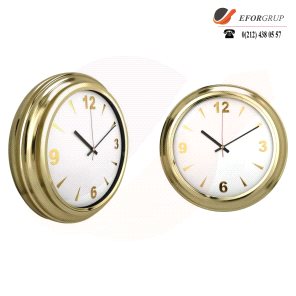 Pirinç Kaplama Duvar Saati