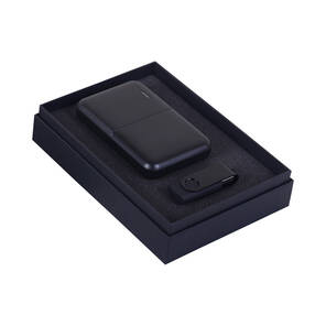 PROMOSYON KUTULU HEDİYE SETİ / POWERBANK USB BELLEK SİYAH
