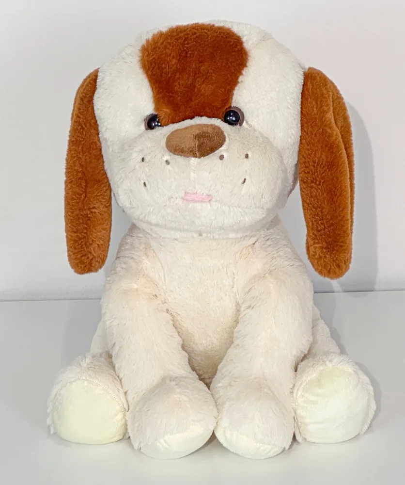 Promosyon Peluş Köpek Oyuncak Sarkık Kulaklı Krem